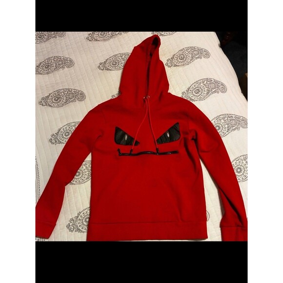Fendi Monster Red Eyes Hoodie Size Youth Large Or Adult Small - Picture 1 of 10